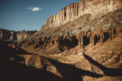 Capitol reef national park environment at sunset