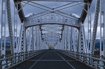 Low angle view of bridge against sky