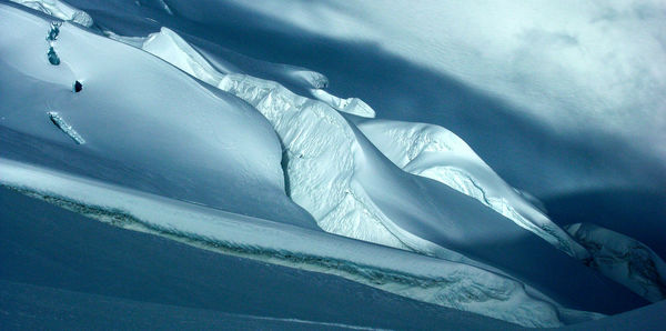 Close-up of frozen lake