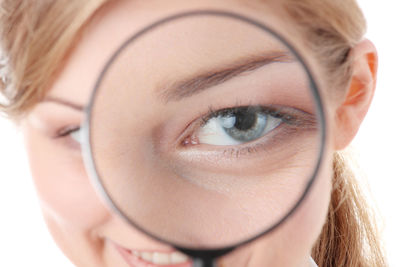 Close-up portrait of woman