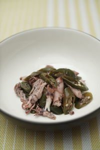 Close-up of meal served in plate