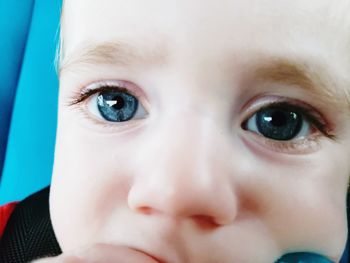 Close-up portrait of cute baby