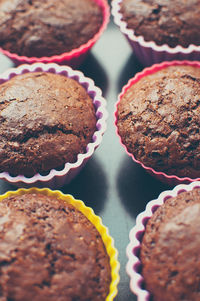 Close-up of cupcakes on table