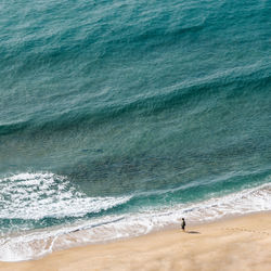 High angle view of beach