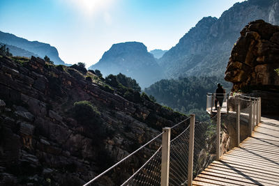 Panoramic view of mountains against sky