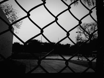 Chainlink fence against sky