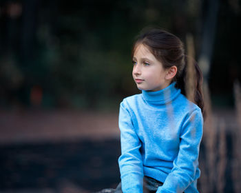 Portrait of girl looking away