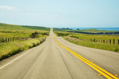 Long road stretching out into the distance