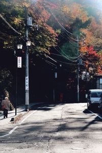 Road along buildings