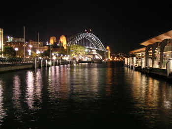 Illuminated city at night