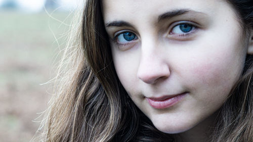 Close-up portrait of teenage girl