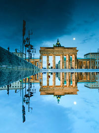 Reflection of building on water