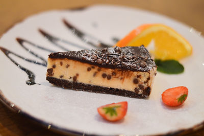 Close-up of cake on plate