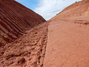 Scenic view of desert against sky