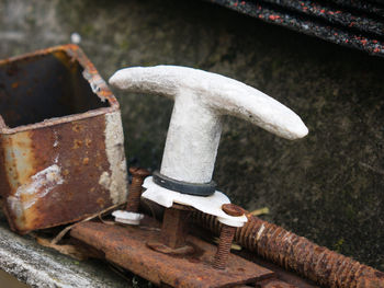 Close-up of old rusty metal