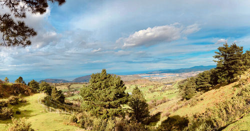 Panoramic view of landscape against sky