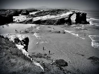 Rocks in sea