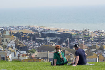Woman sitting on bench