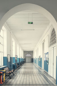 Empty corridor in building