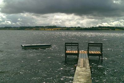 Pier on lake