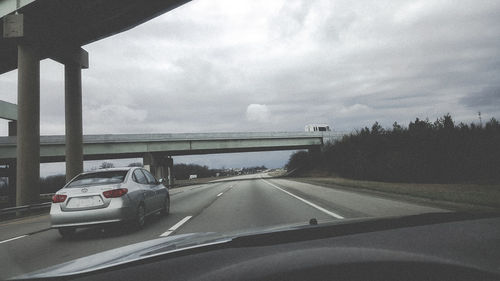 Road passing through highway