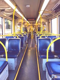 Empty seats in train