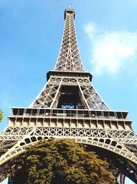 Low angle view of eiffel tower