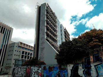 Low angle view of buildings against sky