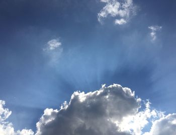 Low angle view of cloudy sky