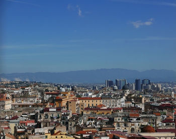 Beautiful view of the rooftops of naples on a clear day