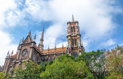 Low angle view of historic building against sky