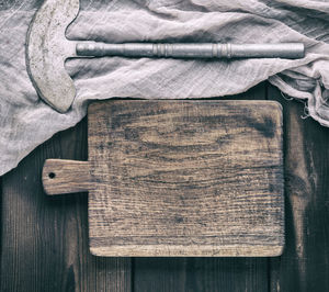 Directly above shot of cutting board on table