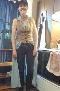 Portrait of smiling man standing at home