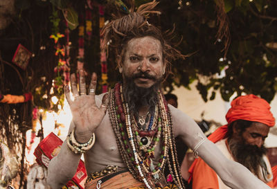 Portrait of man in traditional clothing