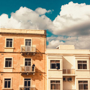 Low angle view of building against sky