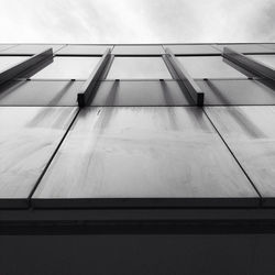 Low angle view of modern building against sky