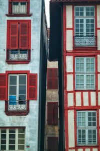 Low angle view of red building