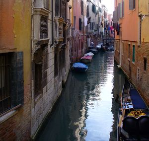 Canal passing through city