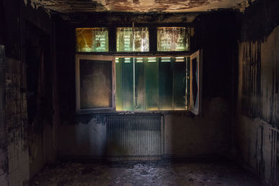 Interior of abandoned building