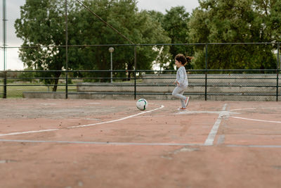 Man playing soccer