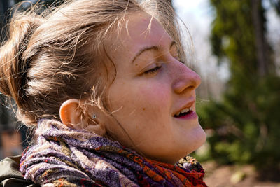 Close-up portrait of a girl