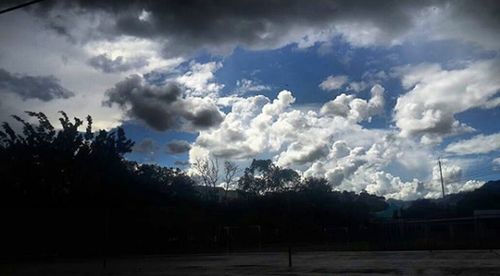 Scenic view of landscape against cloudy sky