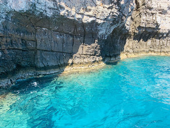 Rock formations in sea