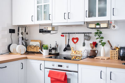 Kitchen utensils on table