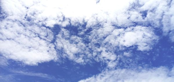 Low angle view of clouds in sky