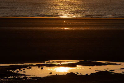 View of sea at sunset