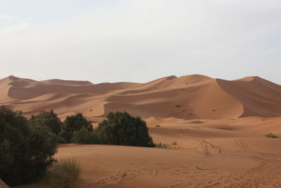 Scenic view of desert against sky