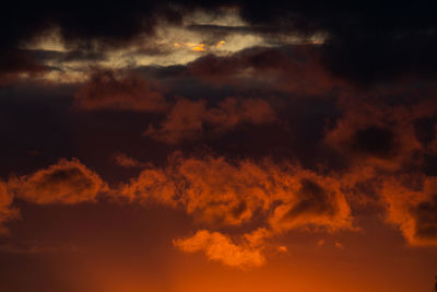 Low angle view of storm clouds in sky