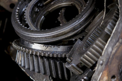 Close-up of machine parts