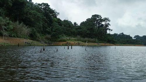 Scenic view of river against sky